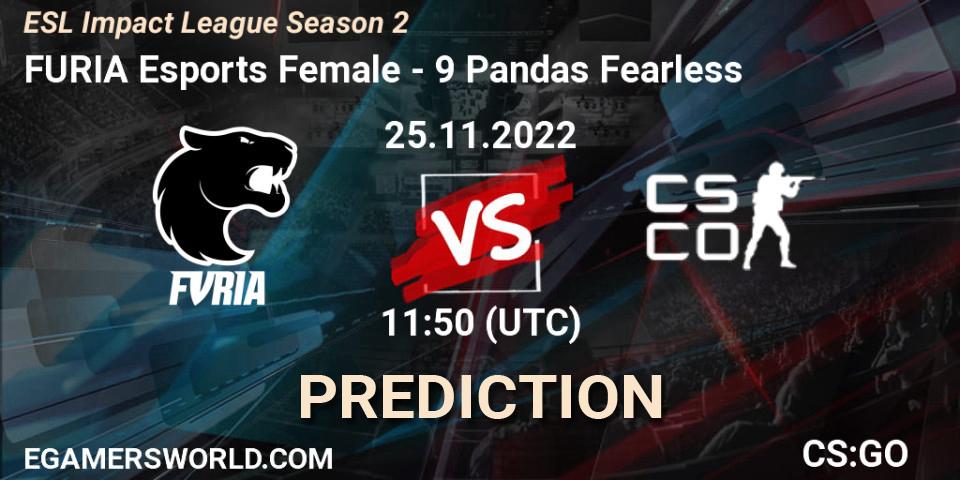 Prognose für das Spiel FURIA Esports Female VS NOFEAR5. 25.11.2022 at 11:50. Counter-Strike (CS2) - ESL Impact League Season 2