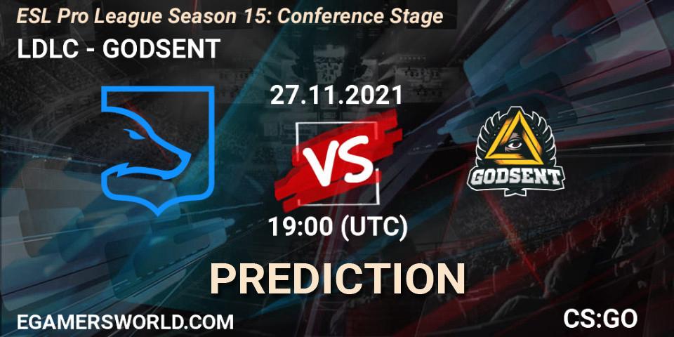 Prognose für das Spiel LDLC VS GODSENT. 27.11.21. CS2 (CS:GO) - ESL Pro League Season 15: Conference Stage