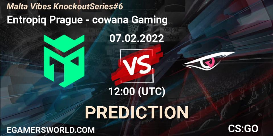 Prognose für das Spiel Entropiq Prague VS cowana Gaming. 07.02.2022 at 12:00. Counter-Strike (CS2) - Malta Vibes Knockout Series #6