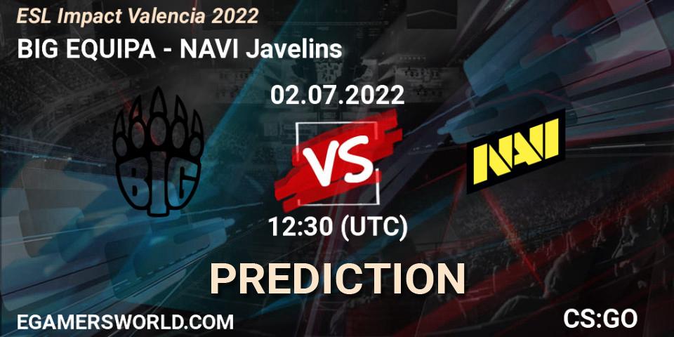 Prognose für das Spiel BIG EQUIPA VS NAVI Javelins. 02.07.22. CS2 (CS:GO) - ESL Impact Valencia 2022