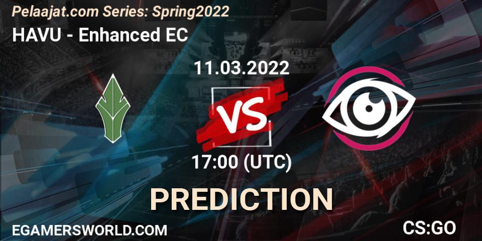 Prognose für das Spiel HAVU VS Enhanced EC. 11.03.2022 at 17:00. Counter-Strike (CS2) - Pelaajat.com Series: Spring 2022