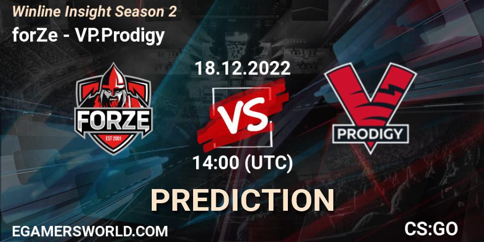 Prognose für das Spiel forZe VS VP.Prodigy. 18.12.22. CS2 (CS:GO) - Winline Insight Season 2