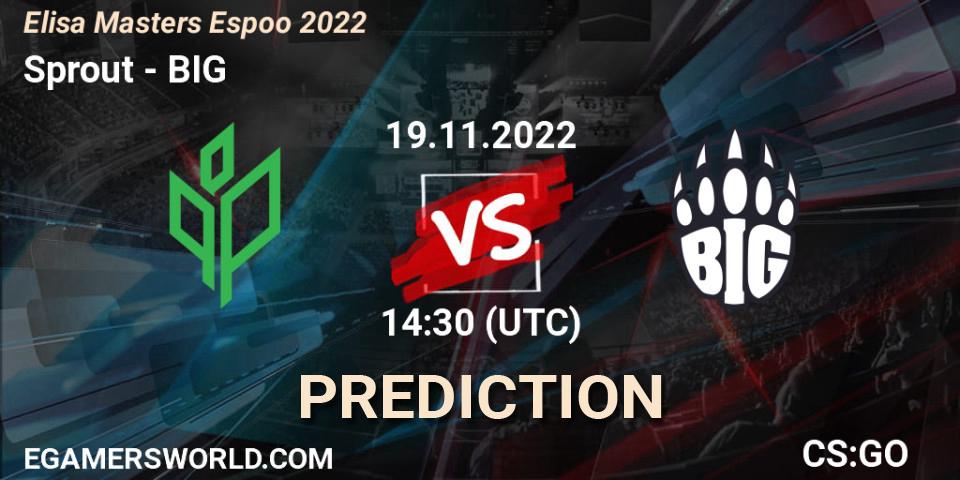Prognose für das Spiel Sprout VS BIG. 19.11.22. CS2 (CS:GO) - Elisa Masters Espoo 2022
