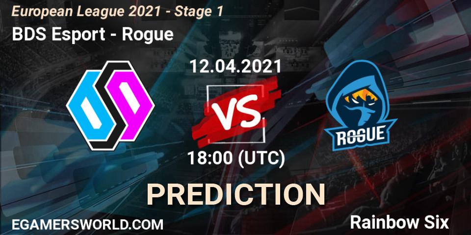 Prognose für das Spiel BDS Esport VS Rogue. 12.04.21. Rainbow Six - European League 2021 - Stage 1