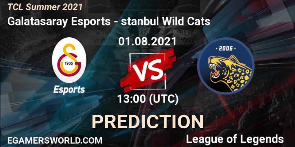 Prognose für das Spiel Galatasaray Esports VS İstanbul Wild Cats. 01.08.2021 at 13:00. LoL - TCL Summer 2021