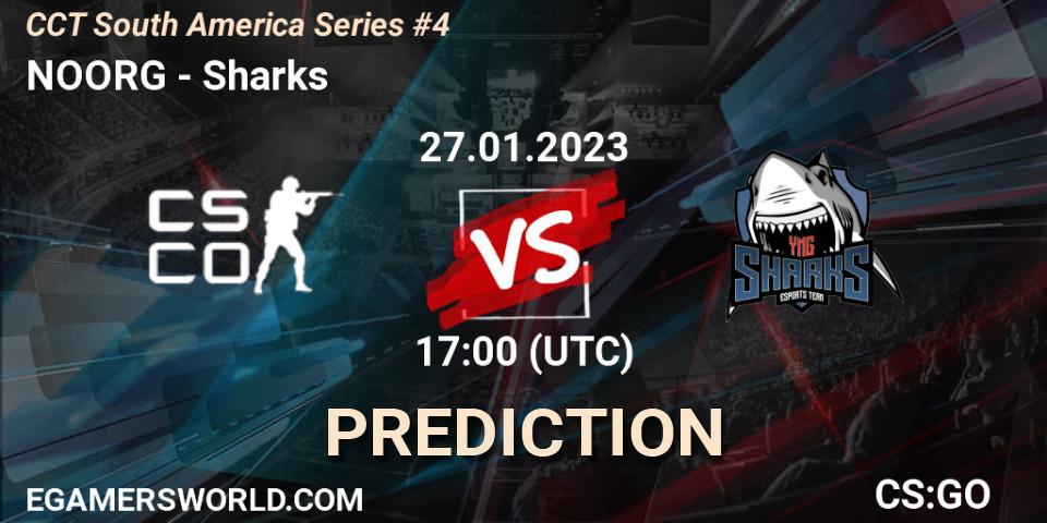 Prognose für das Spiel NOORG VS Sharks. 27.01.2023 at 17:50. Counter-Strike (CS2) - CCT South America Series #4