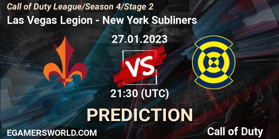 Prognose für das Spiel Las Vegas Legion VS New York Subliners. 27.01.2023 at 21:30. Call of Duty - Call of Duty League 2023: Stage 2 Major Qualifiers