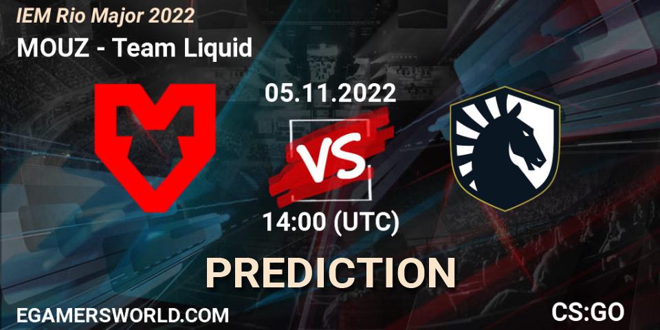 Prognose für das Spiel MOUZ VS Team Liquid. 05.11.22. CS2 (CS:GO) - IEM Rio Major 2022