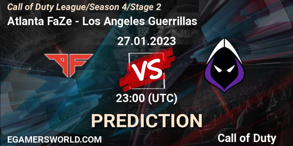 Prognose für das Spiel Atlanta FaZe VS Los Angeles Guerrillas. 27.01.2023 at 23:00. Call of Duty - Call of Duty League 2023: Stage 2 Major Qualifiers