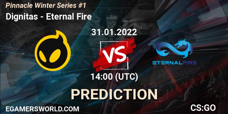 Prognose für das Spiel Dignitas VS Eternal Fire. 31.01.22. CS2 (CS:GO) - Pinnacle Winter Series #1