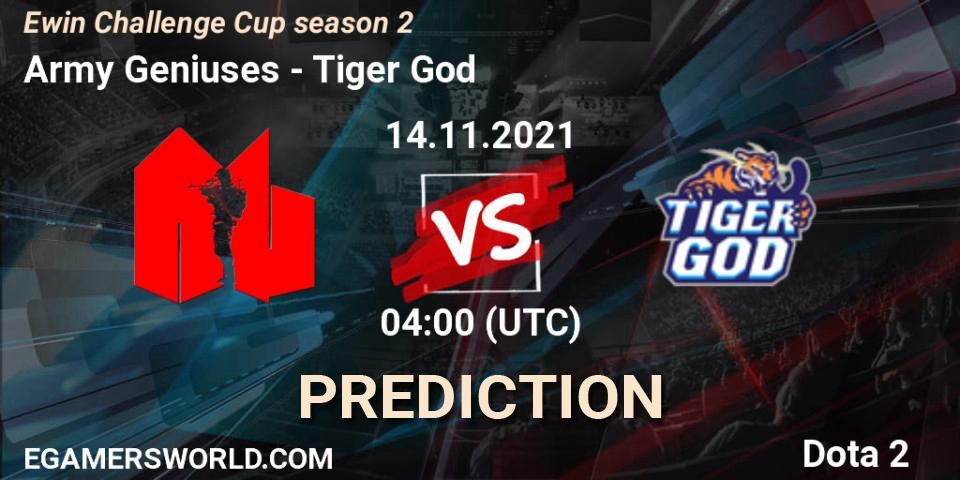 Prognose für das Spiel Army Geniuses VS Tiger God. 14.11.2021 at 04:13. Dota 2 - Ewin Challenge Cup season 2