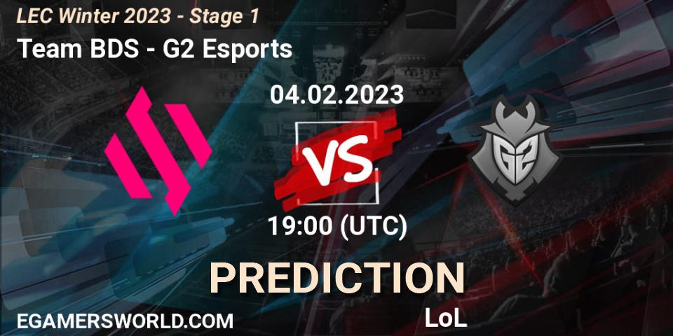 Prognose für das Spiel Team BDS VS G2 Esports. 04.02.23. LoL - LEC Winter 2023 - Stage 1