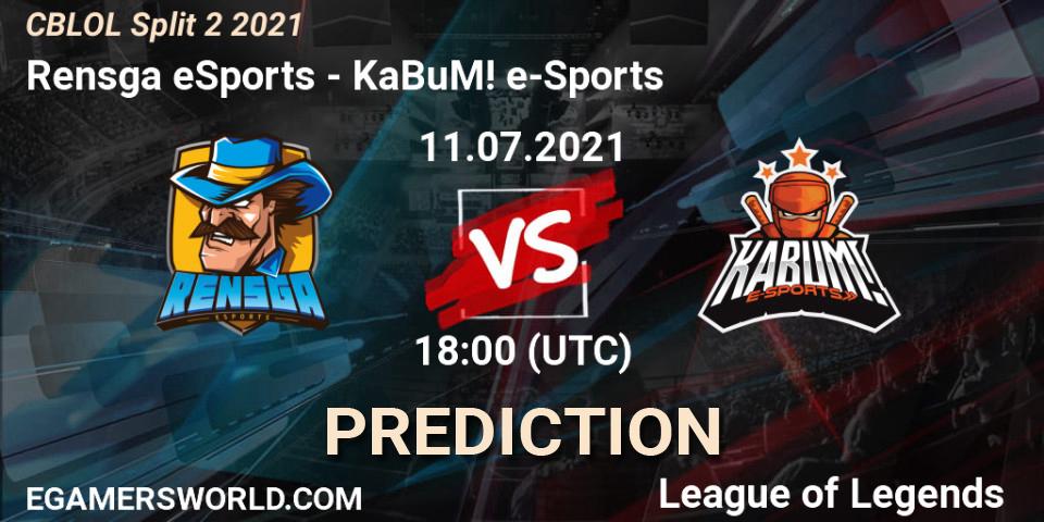 Prognose für das Spiel Rensga eSports VS KaBuM! e-Sports. 15.07.2021 at 22:00. LoL - CBLOL Split 2 2021