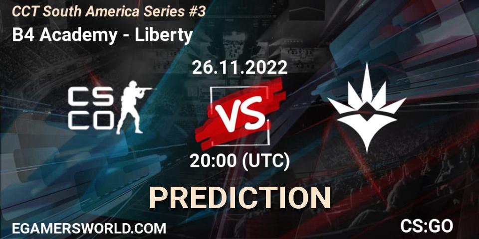Prognose für das Spiel B4 Academy VS Liberty. 26.11.22. CS2 (CS:GO) - CCT South America Series #3
