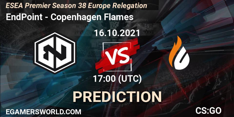 Prognose für das Spiel EndPoint VS Copenhagen Flames. 16.10.21. CS2 (CS:GO) - ESEA Premier Season 38 Europe Relegation