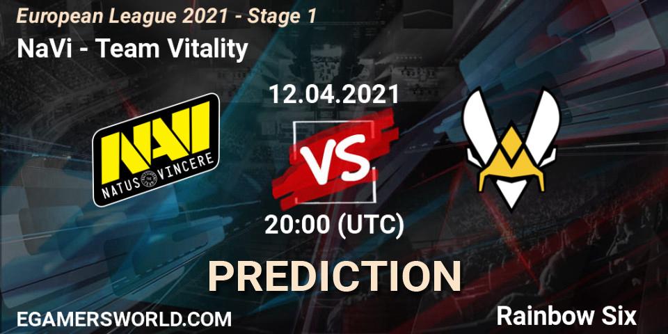 Prognose für das Spiel NaVi VS Team Vitality. 12.04.21. Rainbow Six - European League 2021 - Stage 1