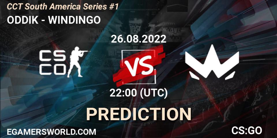 Prognose für das Spiel ODDIK VS WINDINGO. 27.08.22. CS2 (CS:GO) - CCT South America Series #1