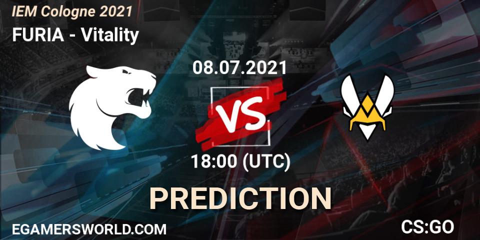 Prognose für das Spiel FURIA VS Vitality. 08.07.2021 at 18:00. Counter-Strike (CS2) - IEM Cologne 2021