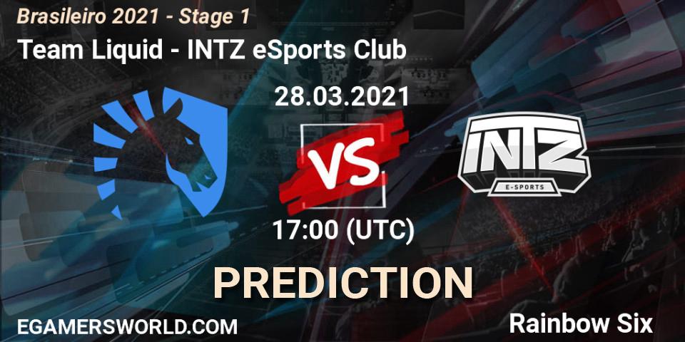 Prognose für das Spiel Team Liquid VS INTZ eSports Club. 28.03.21. Rainbow Six - Brasileirão 2021 - Stage 1