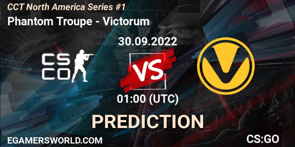 Prognose für das Spiel Phantom Troupe VS Victorum. 30.09.22. CS2 (CS:GO) - CCT North America Series #1