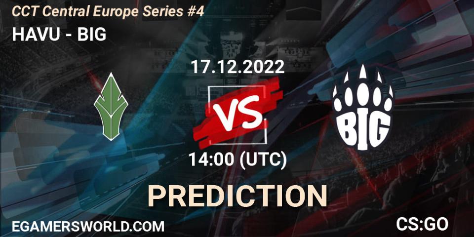 Prognose für das Spiel HAVU VS BIG. 17.12.22. CS2 (CS:GO) - CCT Central Europe Series #4