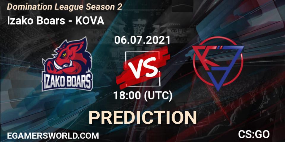 Prognose für das Spiel Izako Boars VS KOVA. 06.07.2021 at 18:00. Counter-Strike (CS2) - Domination League Season 2