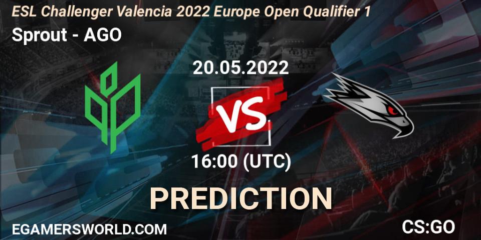 Prognose für das Spiel Sprout VS AGO. 20.05.22. CS2 (CS:GO) - ESL Challenger Valencia 2022 Europe Open Qualifier 1