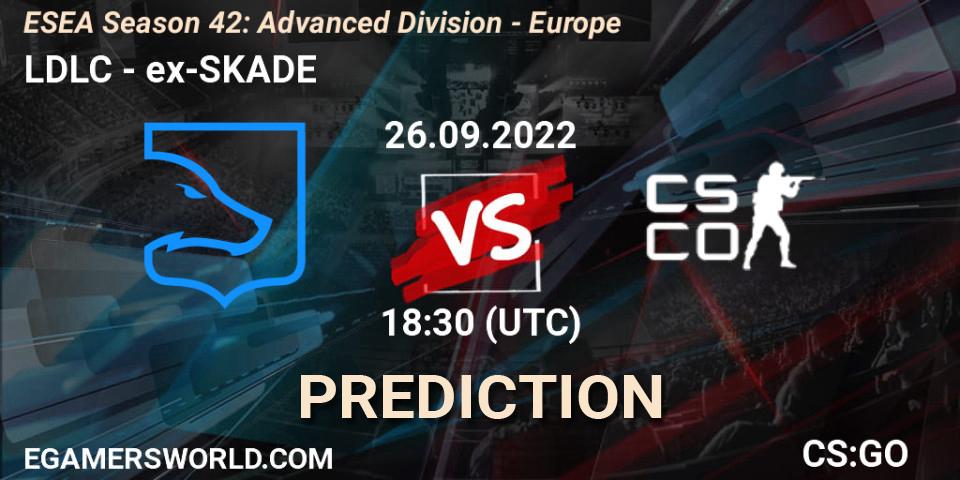 Prognose für das Spiel LDLC VS ex-SKADE. 27.09.22. CS2 (CS:GO) - ESEA Season 42: Advanced Division - Europe