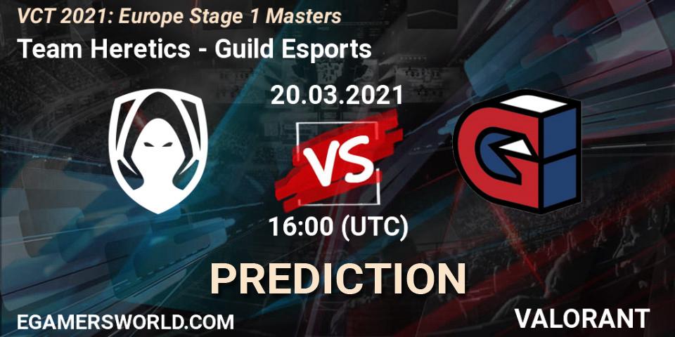 Prognose für das Spiel Team Heretics VS Guild Esports. 20.03.2021 at 16:00. VALORANT - VCT 2021: Europe Stage 1 Masters