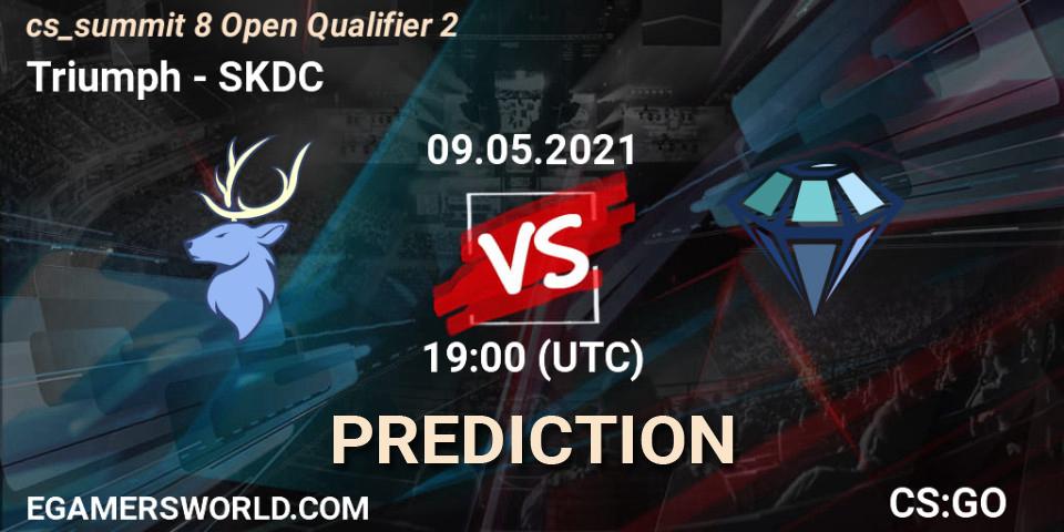 Prognose für das Spiel Triumph VS SKDC. 09.05.21. CS2 (CS:GO) - cs_summit 8 Open Qualifier 2