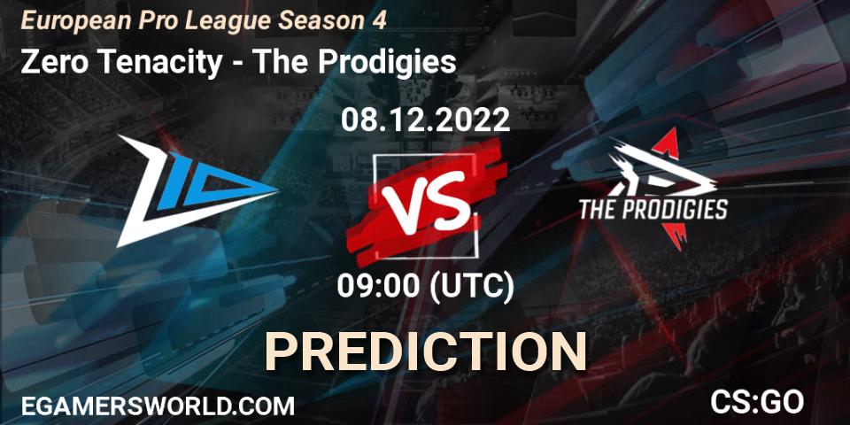 Prognose für das Spiel Zero Tenacity VS The Prodigies. 08.12.22. CS2 (CS:GO) - European Pro League Season 4