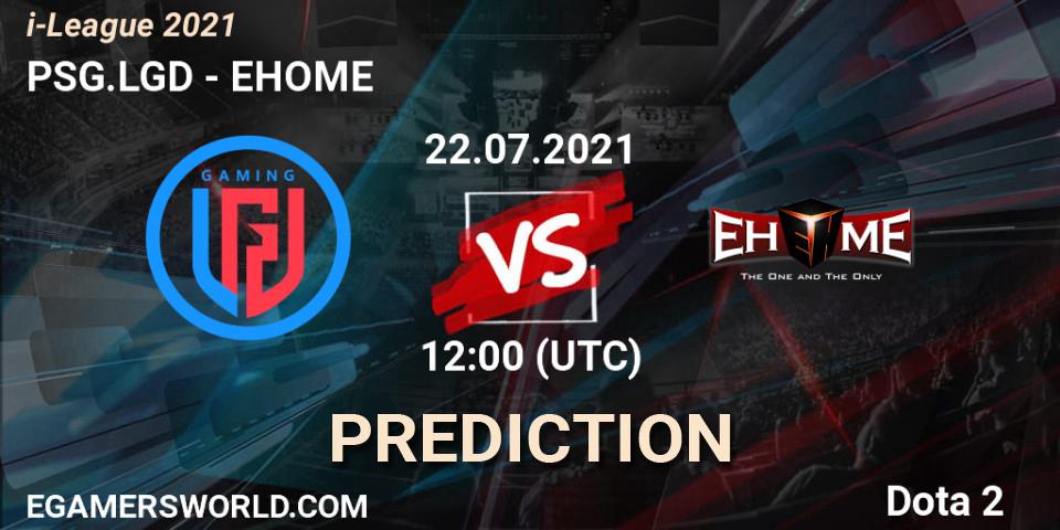 Prognose für das Spiel PSG.LGD VS EHOME. 22.07.21. Dota 2 - i-League 2021 Season 1