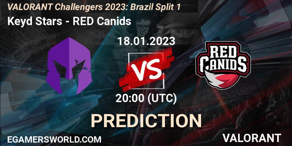 Prognose für das Spiel Keyd Stars VS RED Canids. 18.01.2023 at 20:00. VALORANT - VALORANT Challengers 2023: Brazil Split 1