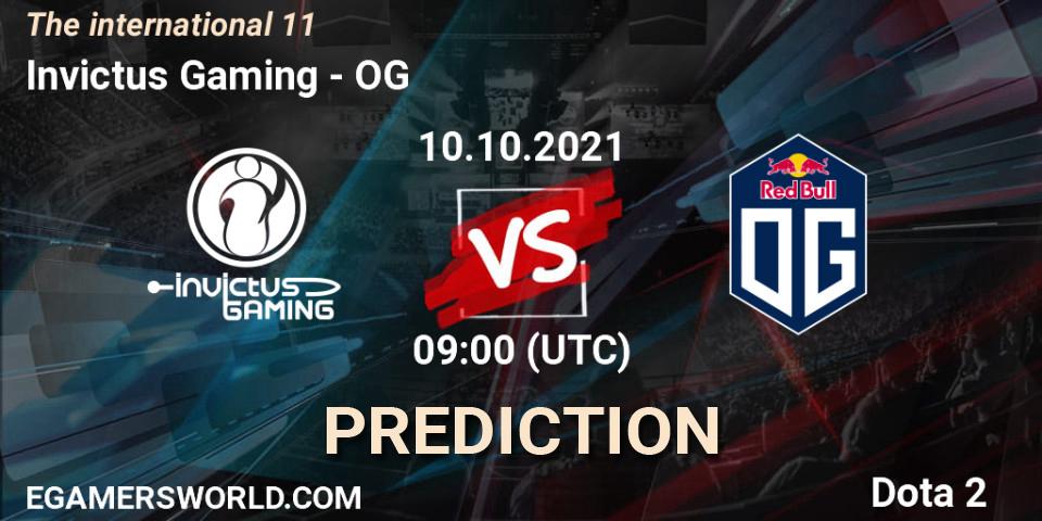 Prognose für das Spiel Invictus Gaming VS OG. 10.10.21. Dota 2 - The Internationa 2021