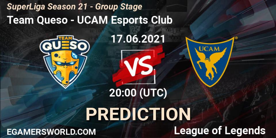 Prognose für das Spiel Team Queso VS UCAM Esports Club. 17.06.2021 at 20:00. LoL - SuperLiga Season 21 - Group Stage 