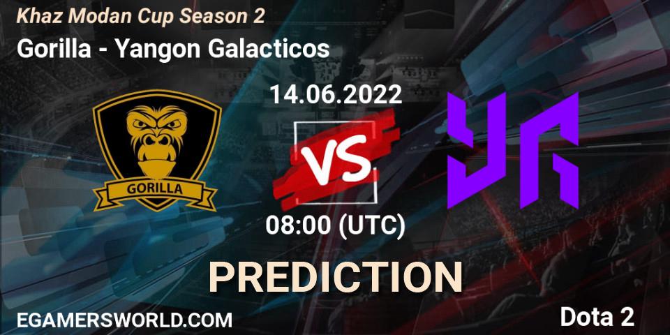 Prognose für das Spiel Gorilla VS Yangon Galacticos. 14.06.2022 at 08:43. Dota 2 - Khaz Modan Cup Season 2