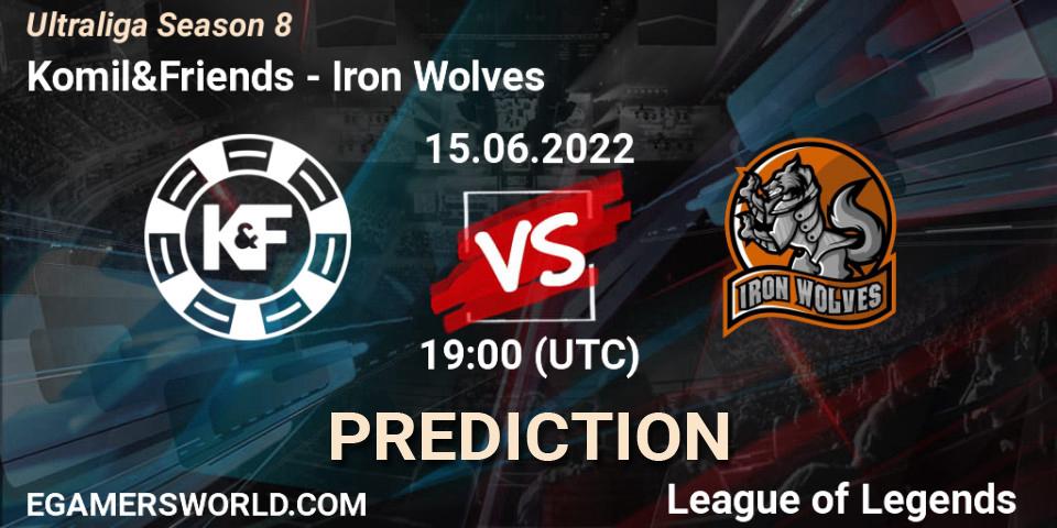 Prognose für das Spiel Komil&Friends VS Iron Wolves. 15.06.2022 at 19:00. LoL - Ultraliga Season 8
