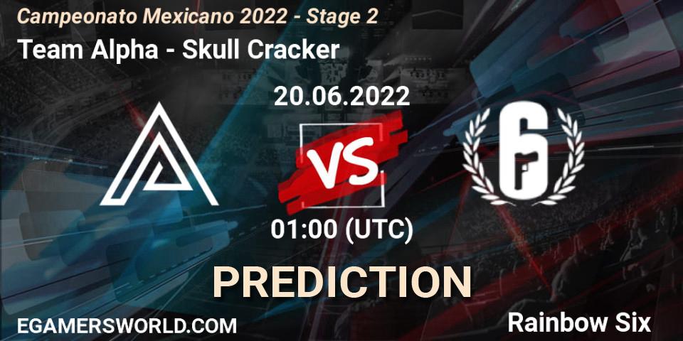 Prognose für das Spiel Team Alpha VS Skull Cracker. 20.06.2022 at 02:00. Rainbow Six - Campeonato Mexicano 2022 - Stage 2