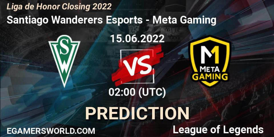 Prognose für das Spiel Santiago Wanderers Esports VS Meta Gaming. 15.06.2022 at 02:00. LoL - Liga de Honor Closing 2022