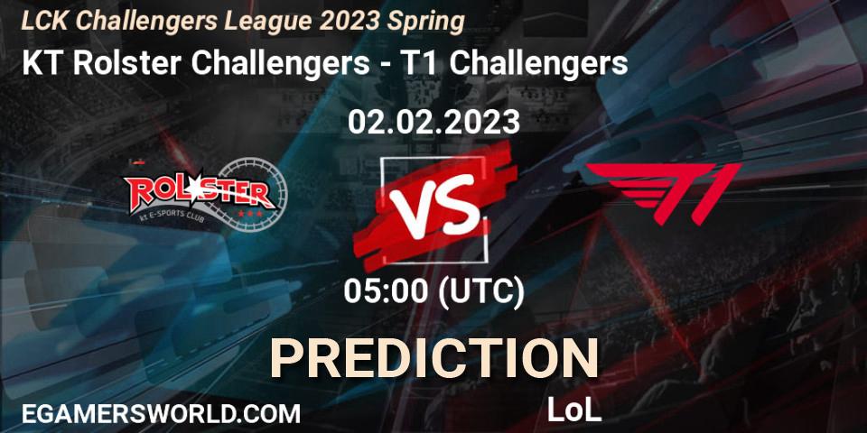 Prognose für das Spiel KT Rolster Challengers VS T1 Challengers. 02.02.23. LoL - LCK Challengers League 2023 Spring
