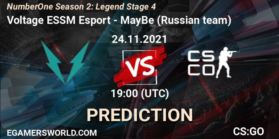 Prognose für das Spiel Voltage ESSM Esport VS MayBe (Russian team). 24.11.2021 at 19:00. Counter-Strike (CS2) - NumberOne Season 2: Legend Stage 4