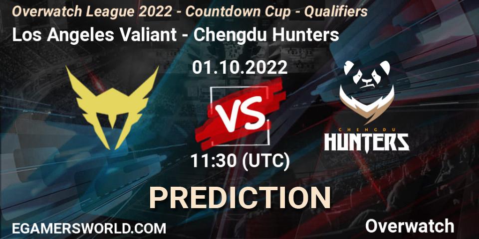 Prognose für das Spiel Los Angeles Valiant VS Chengdu Hunters. 01.10.22. Overwatch - Overwatch League 2022 - Countdown Cup - Qualifiers