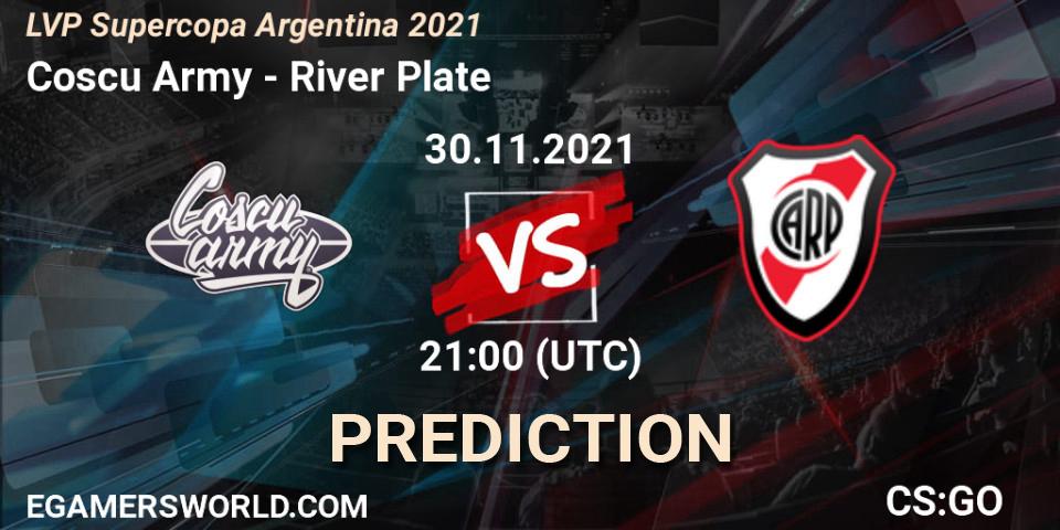 Prognose für das Spiel Coscu Army VS River Plate. 30.11.21. CS2 (CS:GO) - LVP Supercopa Argentina 2021