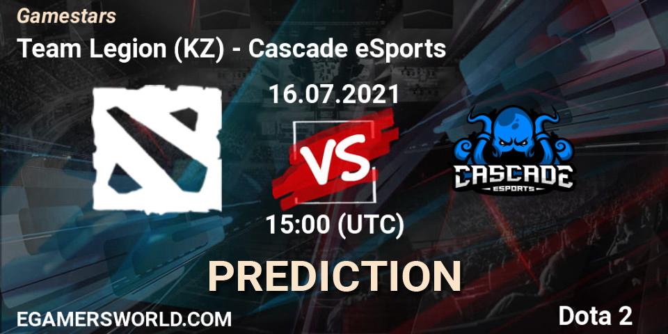 Prognose für das Spiel Team Legion (KZ) VS Cascade eSports. 16.07.21. Dota 2 - Gamestars