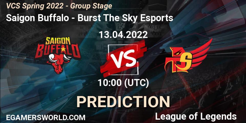 Prognose für das Spiel Saigon Buffalo VS Burst The Sky Esports. 13.04.22. LoL - VCS Spring 2022 - Group Stage 