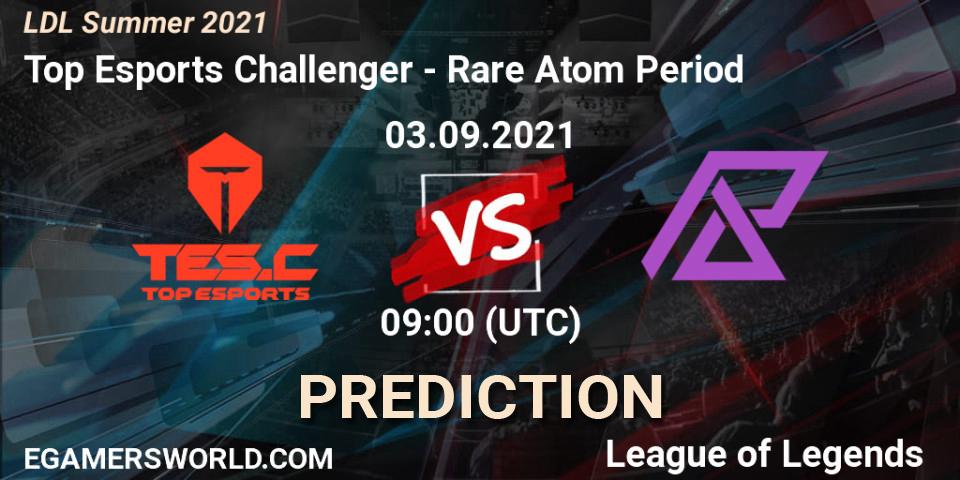 Prognose für das Spiel Top Esports Challenger VS Rare Atom Period. 06.09.2021 at 11:00. LoL - LDL Summer 2021