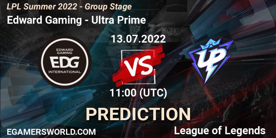 Prognose für das Spiel Edward Gaming VS Ultra Prime. 13.07.22. LoL - LPL Summer 2022 - Group Stage