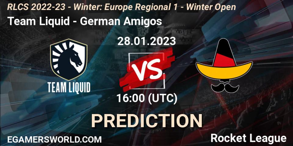 Prognose für das Spiel Team Liquid VS German Amigos. 28.01.23. Rocket League - RLCS 2022-23 - Winter: Europe Regional 1 - Winter Open