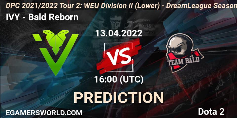 Prognose für das Spiel IVY VS Bald Reborn. 13.04.22. Dota 2 - DPC 2021/2022 Tour 2: WEU Division II (Lower) - DreamLeague Season 17