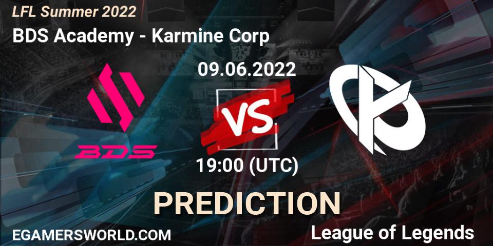 Prognose für das Spiel BDS Academy VS Karmine Corp. 09.06.2022 at 19:00. LoL - LFL Summer 2022